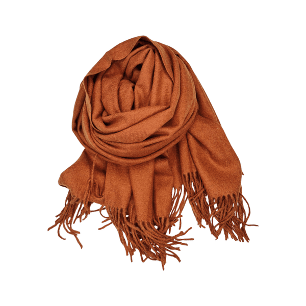 Hovedbilde 412 Ensfarget skjerf i viscose - camel