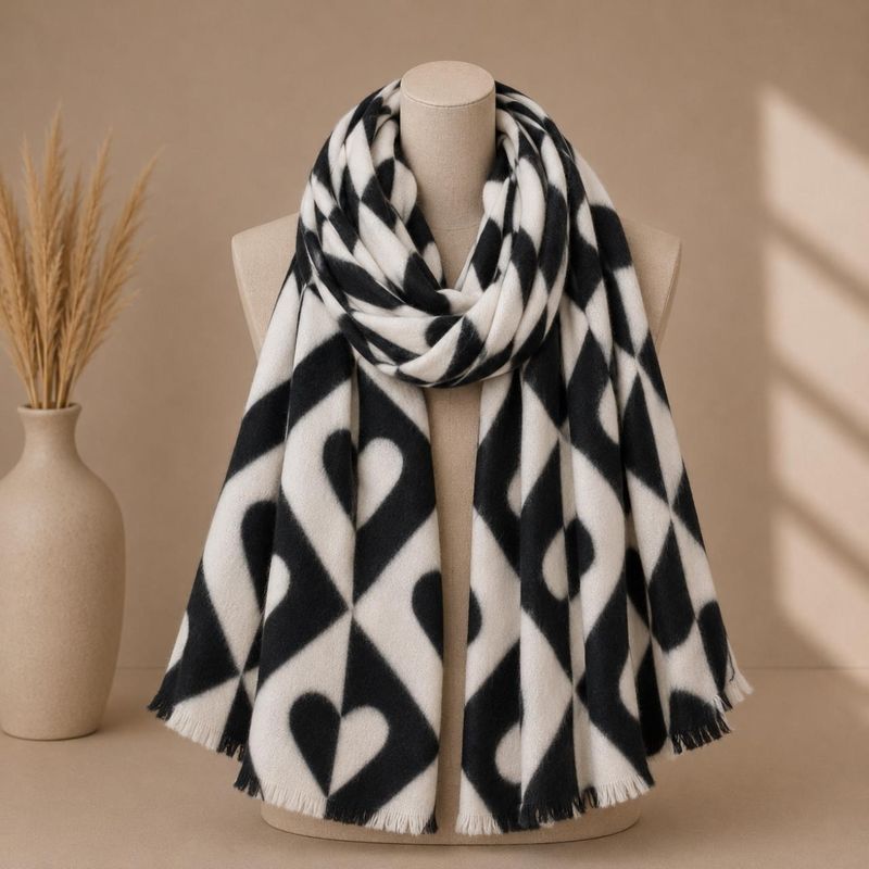 RE-J133 Skjerf mellomtykk viscose - sort