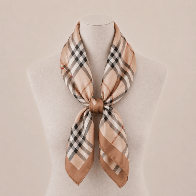 Hovedbilde F18-14 Lite skjerf silkelook - taupe/brun