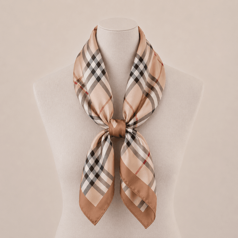 F18-14 Lite skjerf silkelook - taupe/brun