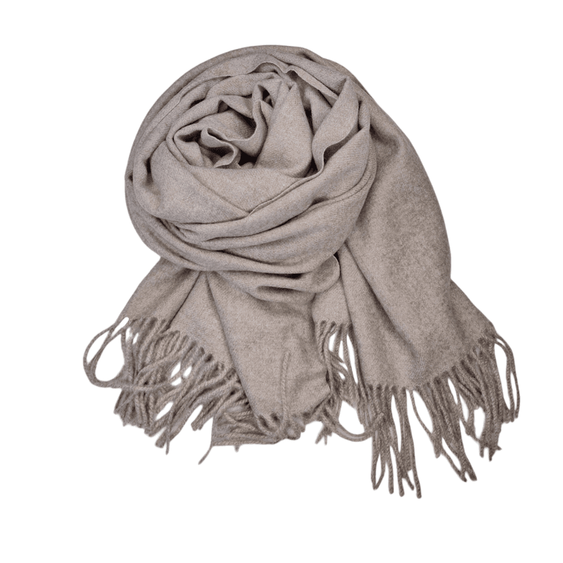 412 Ensfarget skjerf i viscose - mud