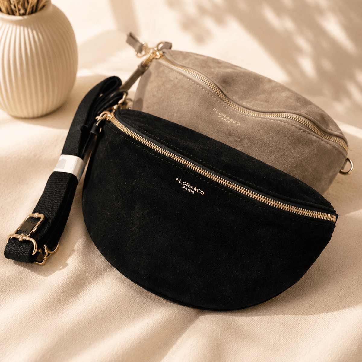 FL7565  ANE bumbag semsket - sort