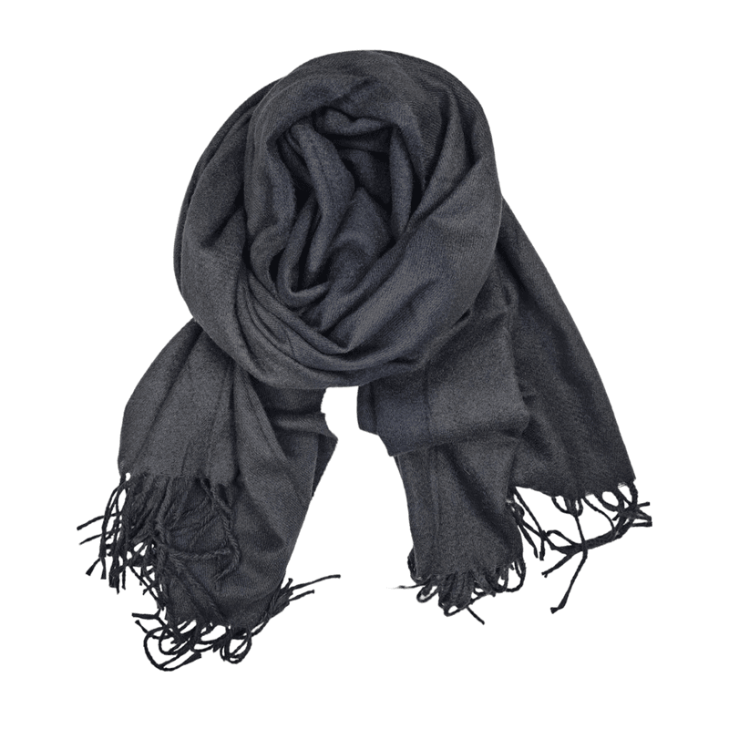 412 Ensfarget skjerf i viscose - sort