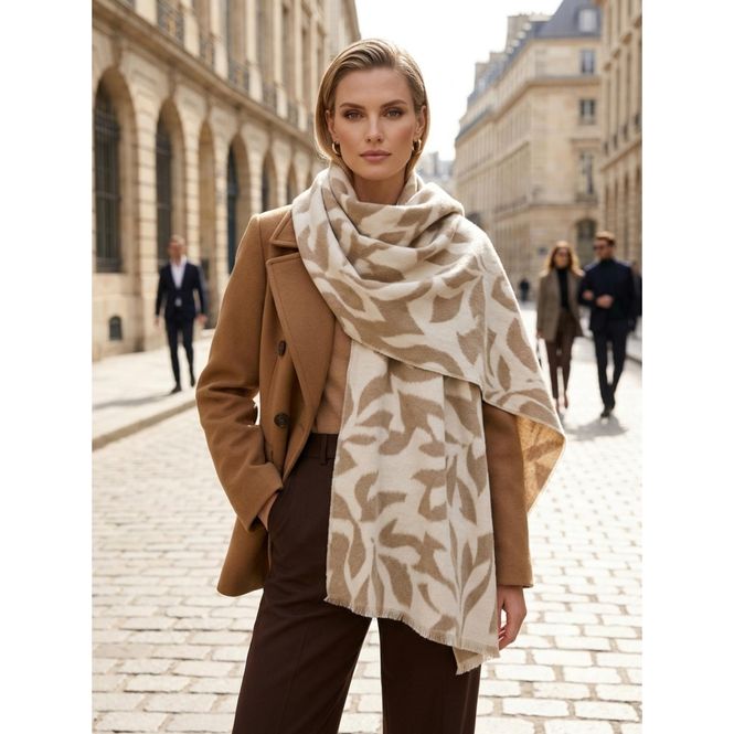Hovedbilde CF18 Skjerf ullmix  - beige