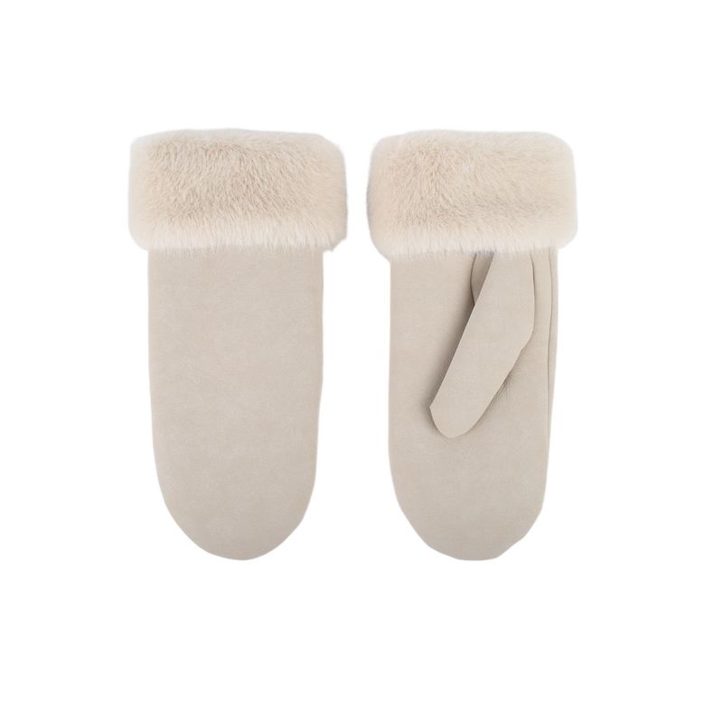 G12088 Votter glatt semsket - beige lys
