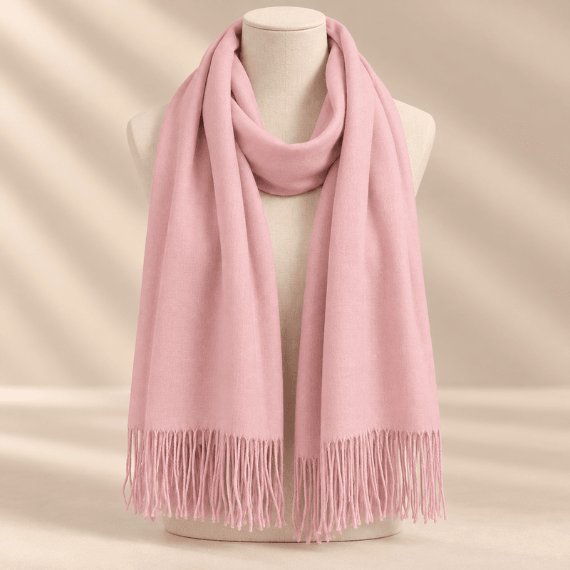 Gavesett m/2 skjerf og ørepynt - rosa