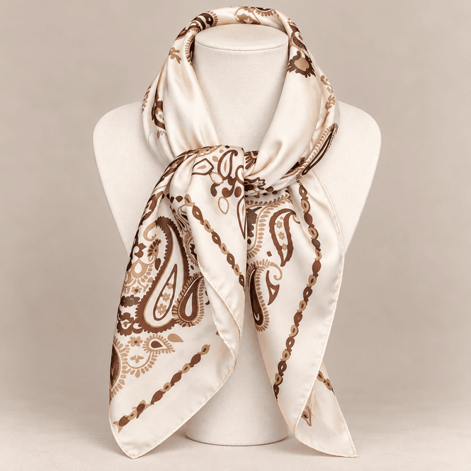Hovedbilde C27 Lite skjerf silkelook - offwhite/beige