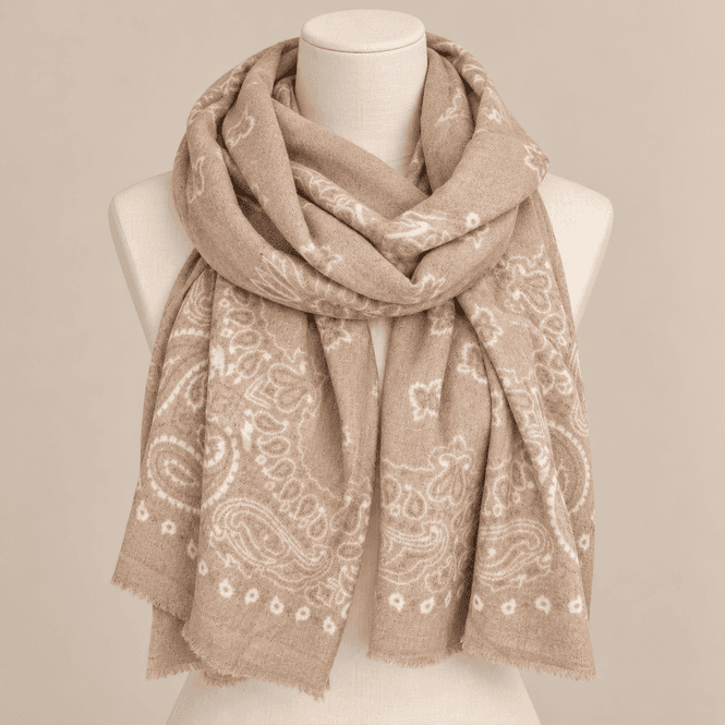 Hovedbilde N2615 Skjerf paisley viscose & cashmere - ...