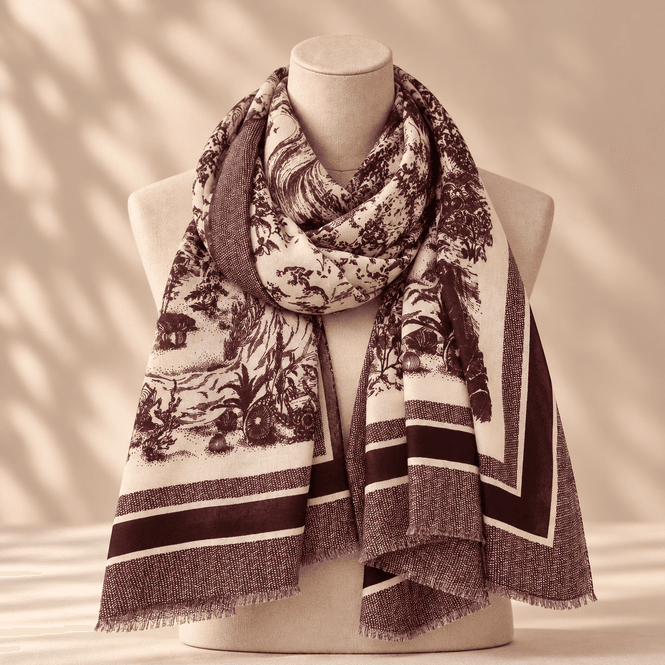 Hovedbilde RE-J61 Skjerf viscose - burgunder