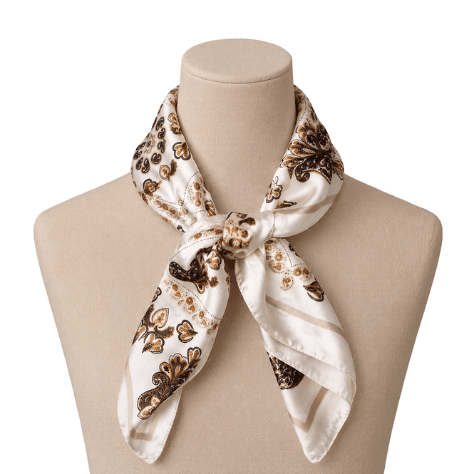 Hovedbilde C23 Lite skjerf printet - beige