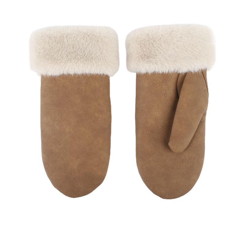 G12088 Votter glatt semsket - camel