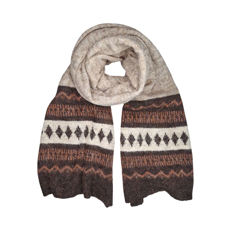 RE-L49 Skjerf ullmix - brun