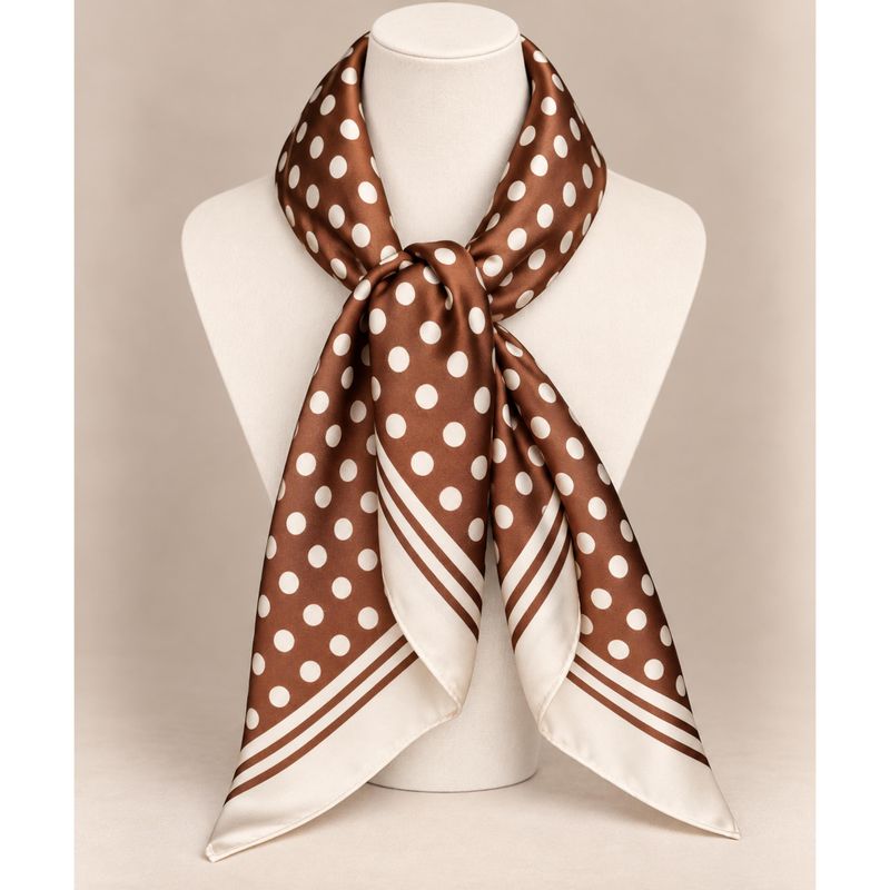 SF-L25 Lite skjerf silkelook - brun