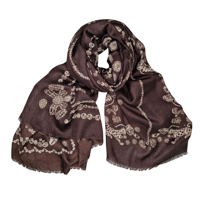 Hovedbilde RE-J107 Skjerf viscose - brun