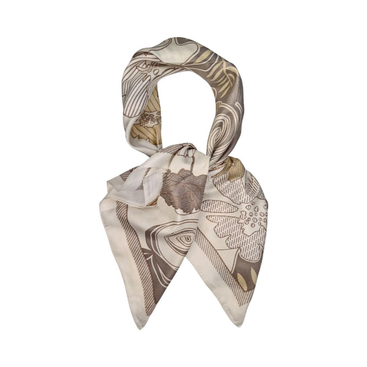 FJ303 Firkantet skjerf 90x90cm - beige