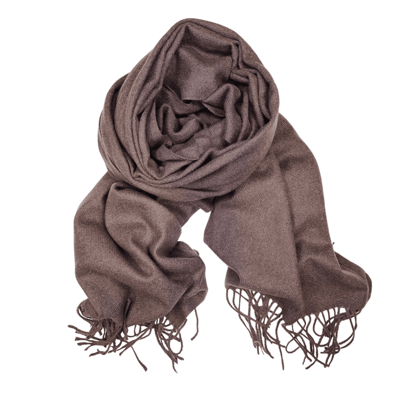 412 Ensfarget skjerf i viscose - brun