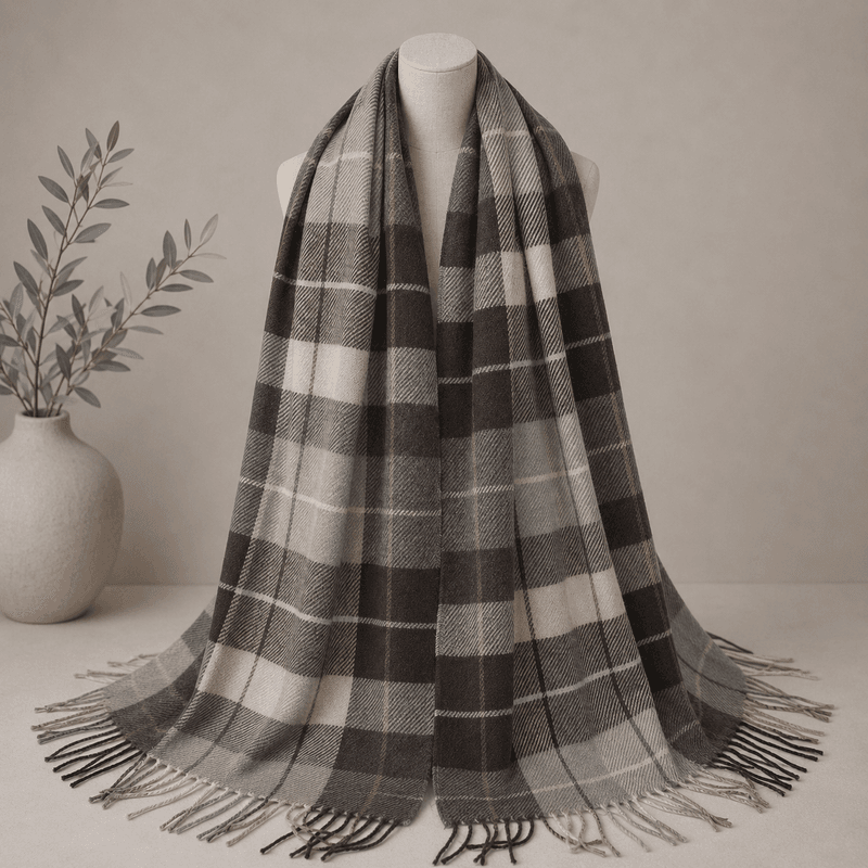 RE-L54 Skjerf mellomtykk viscose - brun