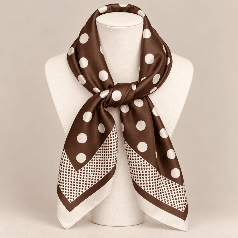 FA11163 Lite skjerf silkelook - brun