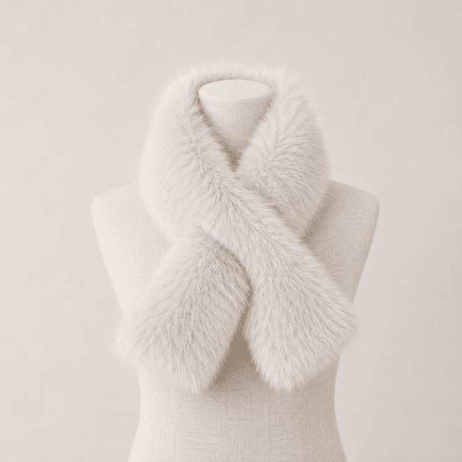 Hovedbilde MZ01 Fuskepels skjerf - beige