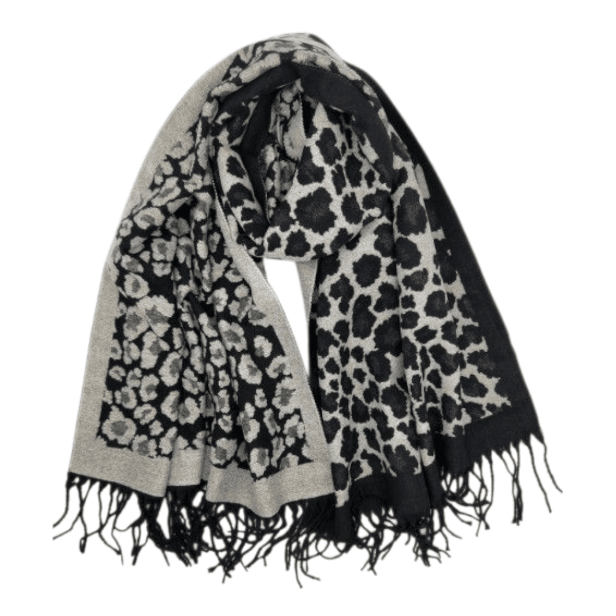 WJL-26117 Skjerf ullmix  - sort KUN 1STK 