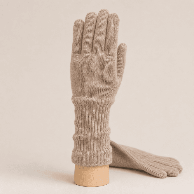 Hovedbilde RE-YG06 Fingervanter ullmix - taupe