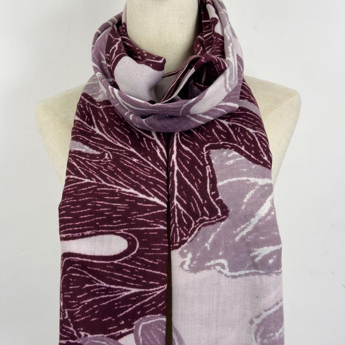 Skjerf viscose - burgunder