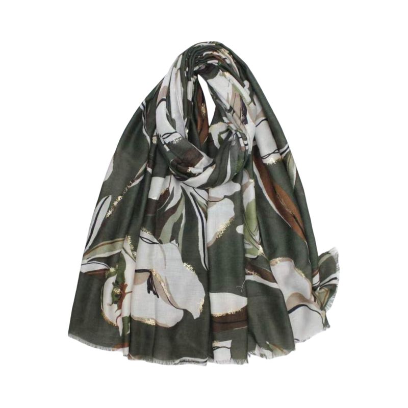 C318 Skjerf viscose  - grønn