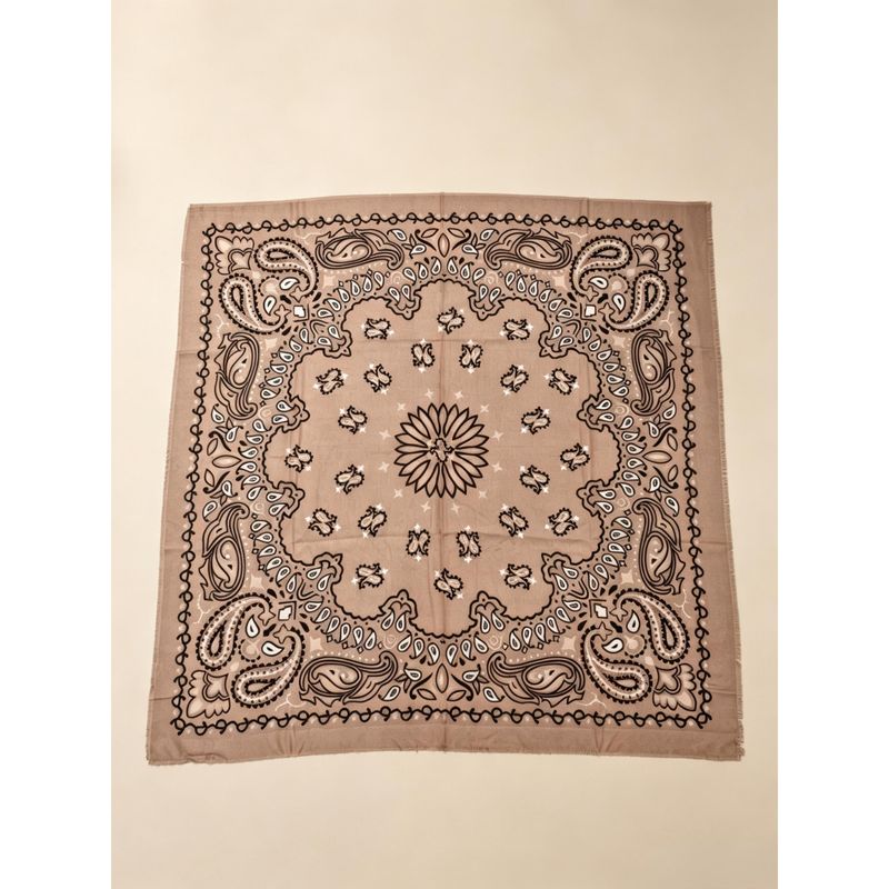CN110-02 Firkantet skjerf ullmix - taupe