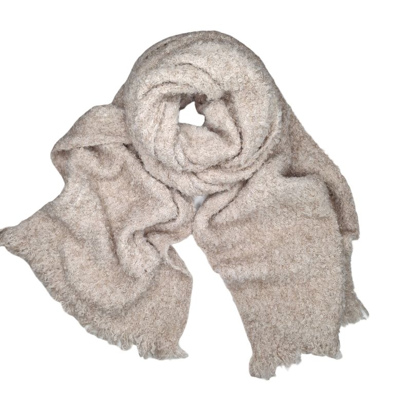 RE-L61 Skjerf ullmix frotte - taupe