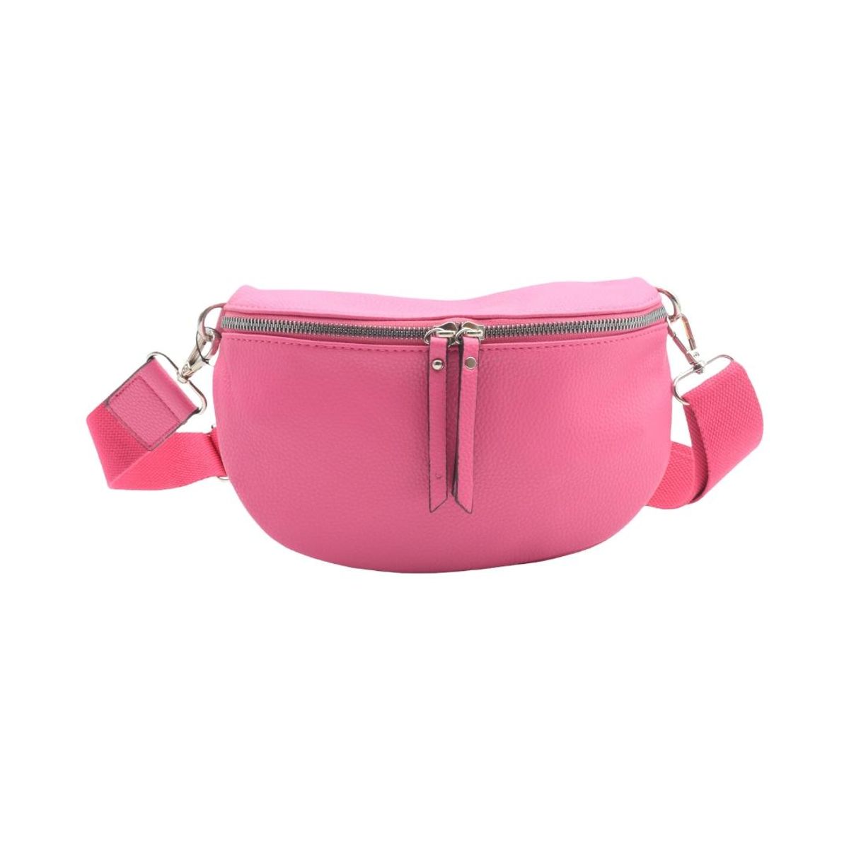 FL3645  AMY bumbag imitert skinn - fuxia rosa